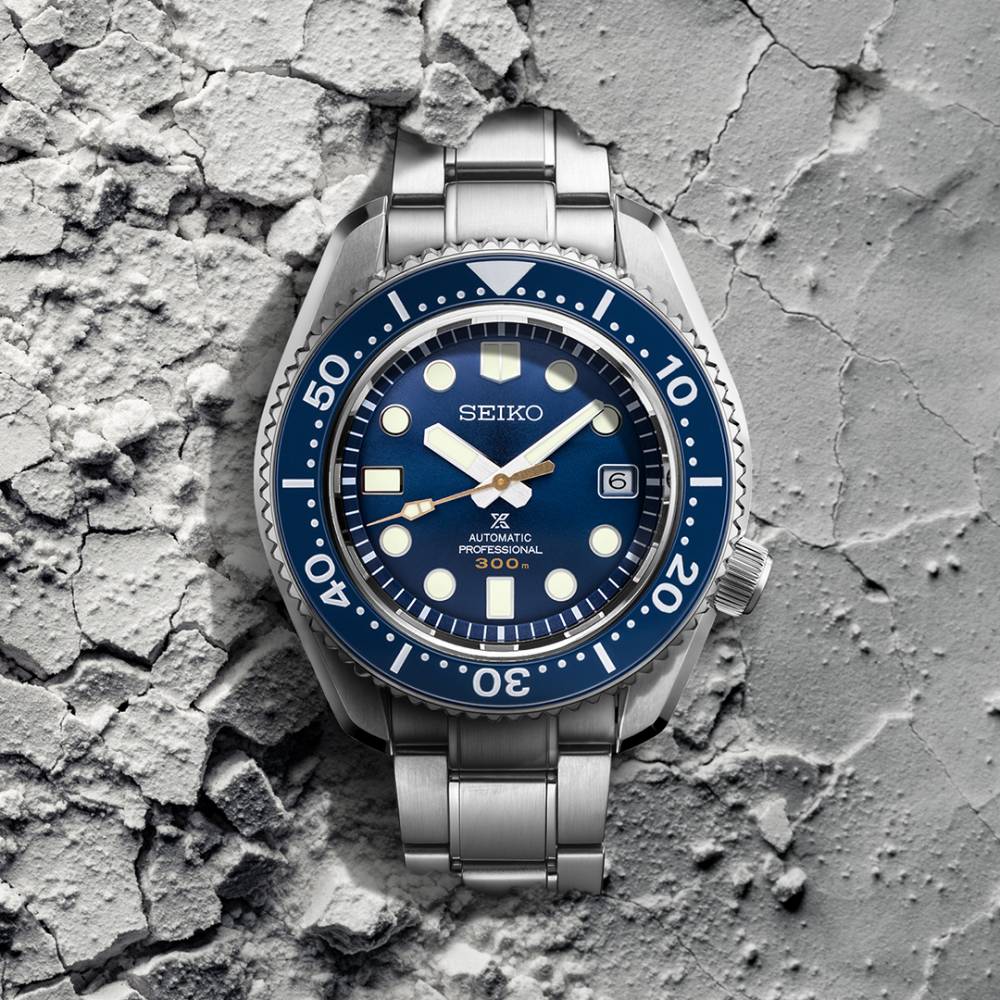 Seiko Prospex blue steel 300M watch SLA023J1