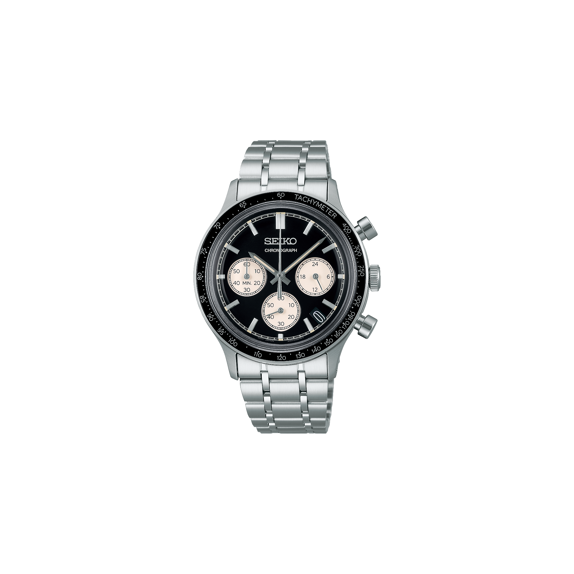 Montre Seiko Chronographe Homme SSB479P1 - Boîtier Acier 38mm, Bracelet Acier, Quartz, Neuf Avec étiquettes