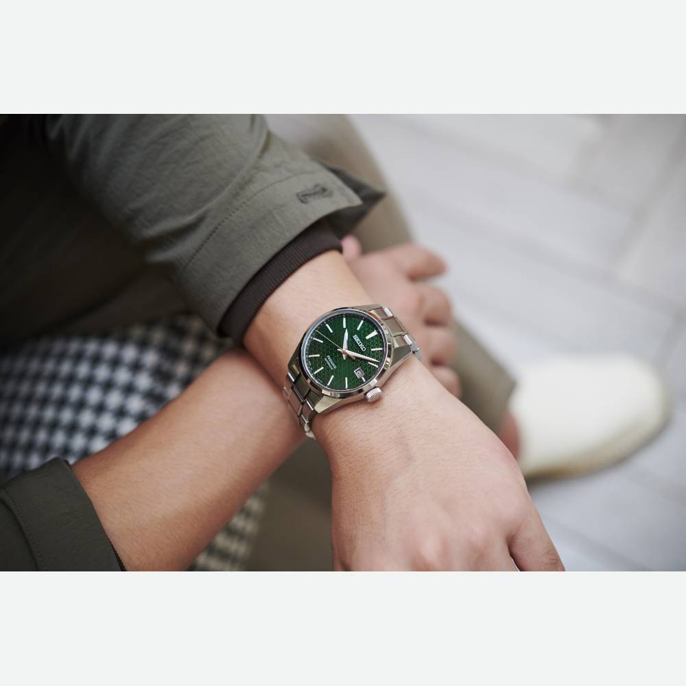 Seiko presage sales automatic green dial