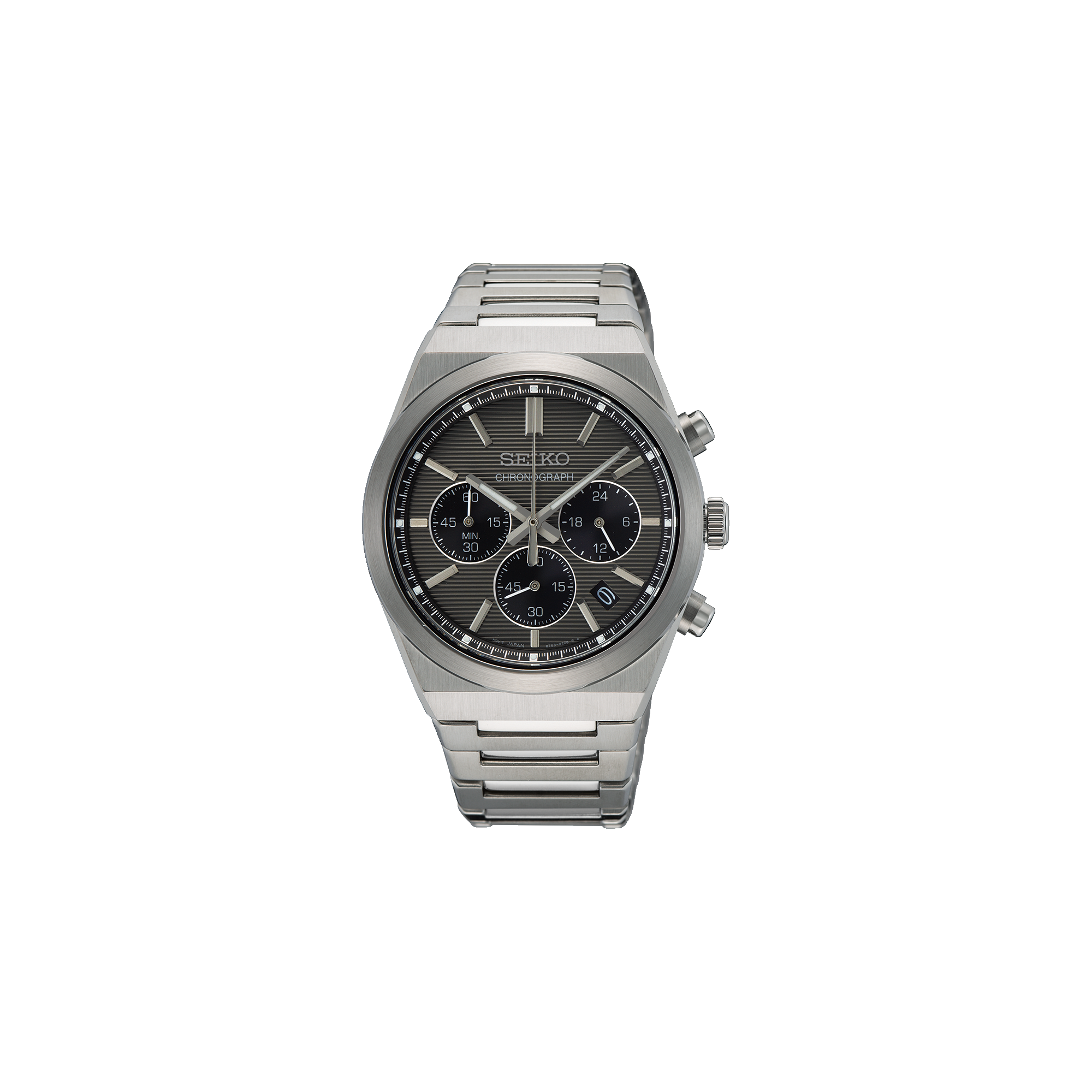 Montre Chronographe CLIANO - Boîtier Bleu 45mm, Bracelet Cuir - Quartz - Neuve Avec étiquette