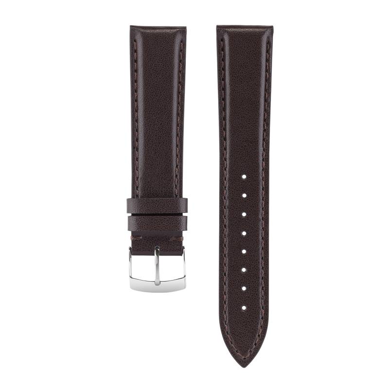 Dark brown recycled leather strap