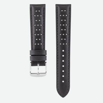 Black perforated leather strap