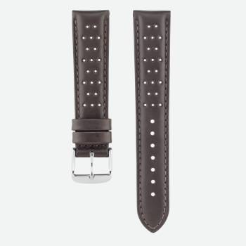 Brown perforated leather strap