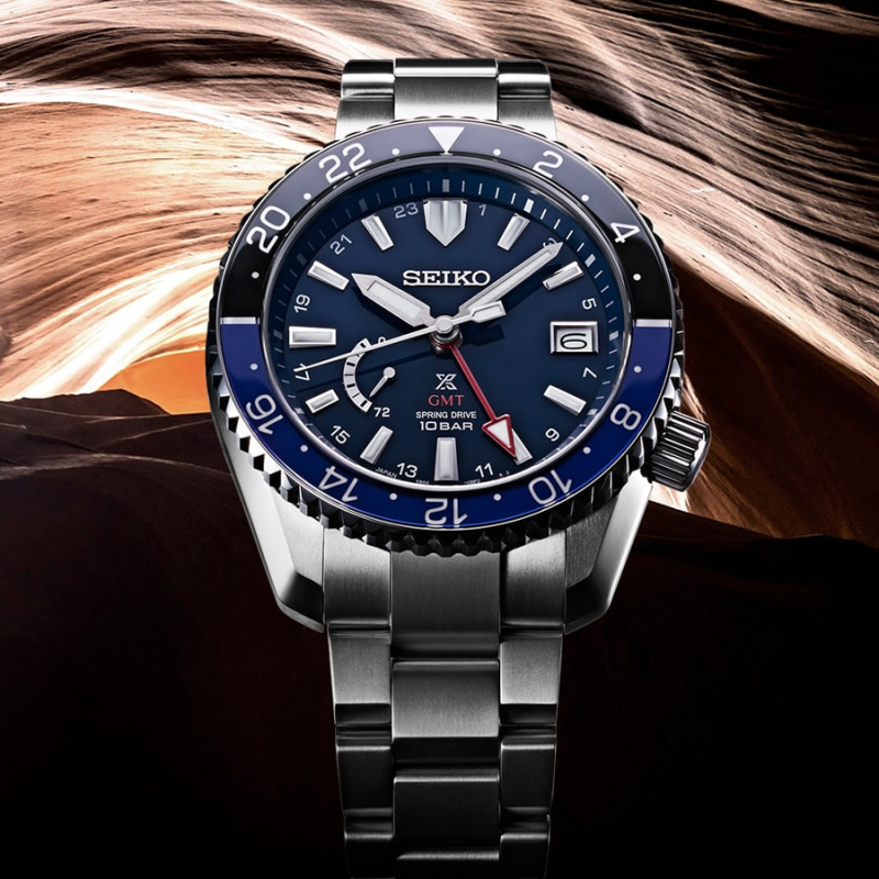 Seiko PROSPEX SNR033J1 Spring Drive GMT Men's Watch in Titanium