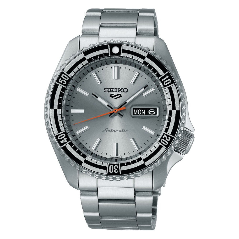 Montre Seiko 5 Automatique Acier Inoxydable - Occasion, Moderne, Boîtier Et Boucle Rabattable Argent