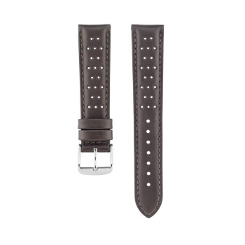 Bracelet cuir perforé marron