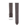 Bracelet cuir perforé marron