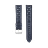 Blue perforated leather strap