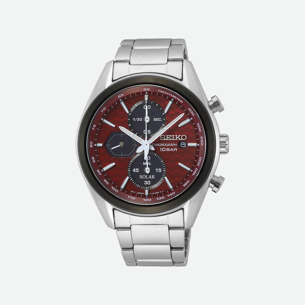 Men\'s Sport SSC771P1 ~ Seiko Red Dial Watch